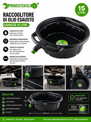 Raccoglitore olio litri - di,